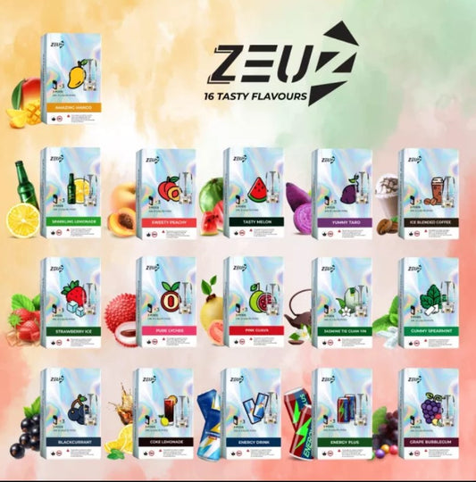 ZEUZ Pod is classic pod flavour compatible to all first generation vape device. It comes with menthol and various fruity flavours.  Specifications:  Nicotine 3% Capacity: 2ml Package Included:  Pack of 3 pods Compatible with:  ZEUZ Device SP2 Device / M Series / Legend RELX Device DARK RIDER 3 Device Wuuz Device Instar Device Time Device Saico Device